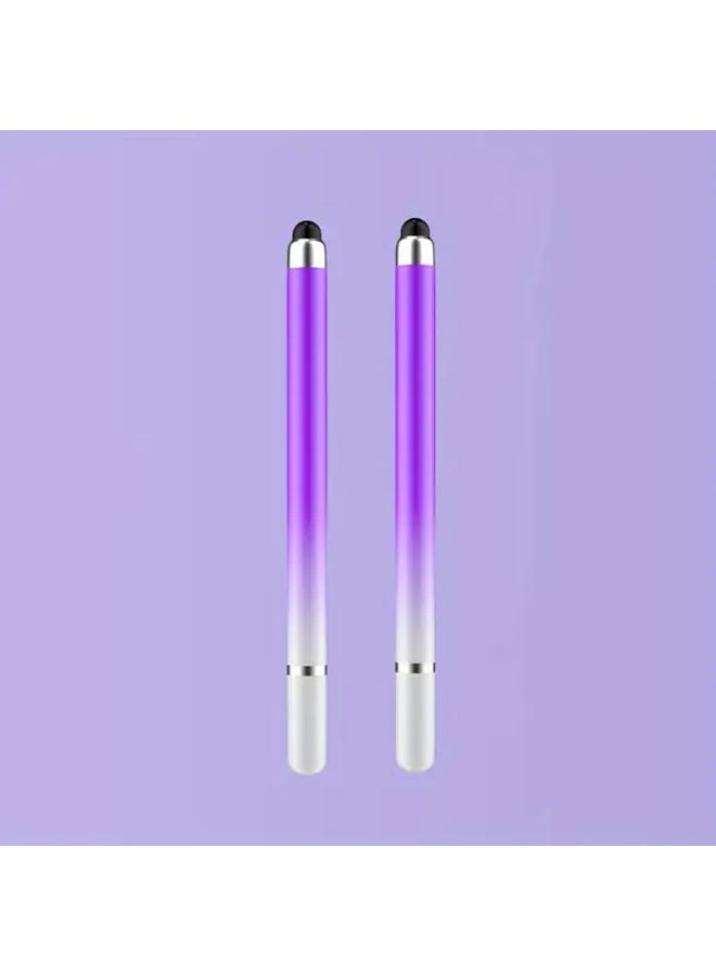 2pcs Purple Gradient Stylus Pens For iPad Air 2 Touch Screen Art Office Use - Image 1